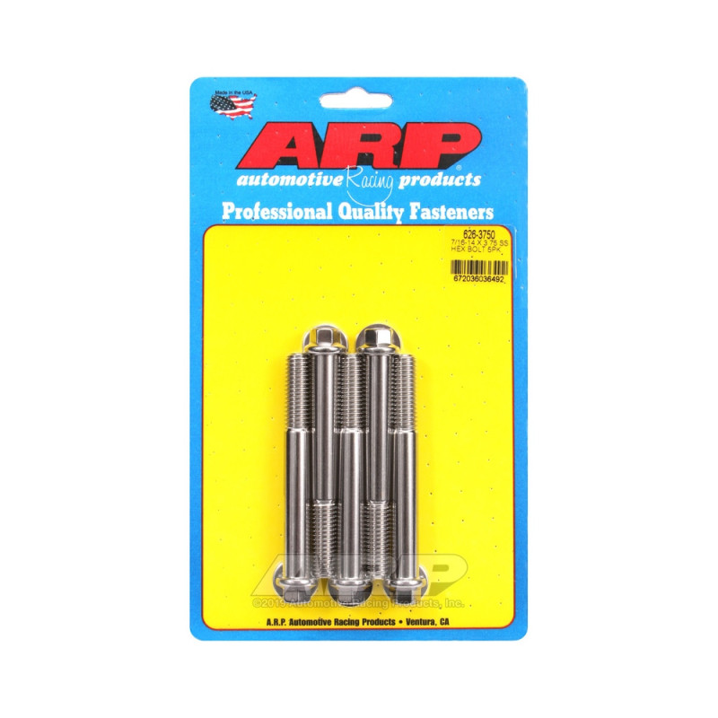 Șuruburi și piulițe universale ARP 7/16-14 – Șuruburi hexagonale din oțel inoxidabil x5 - ARP-626-3750 - 626-3750 - 3666618192772